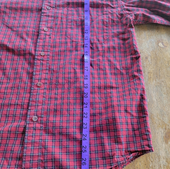 Vintage G.H. Bass & Co. Men's Red Plaid Button Down Shirt - Size Small - Picture 5 of 5